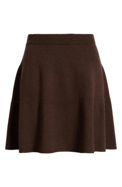 Treasure & Bond Wool & Cashmere Miniskirt In Brown