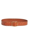 Treasure & Bond Wren Stud Leather Belt In Brown