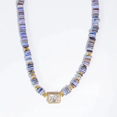 Treasure Jewels Women's Dream Pop Gemstone Necklace In Purple