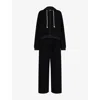 Treats Studio Womens Black Towelling Zip-through Cotton-blend Tracksuit In Black
