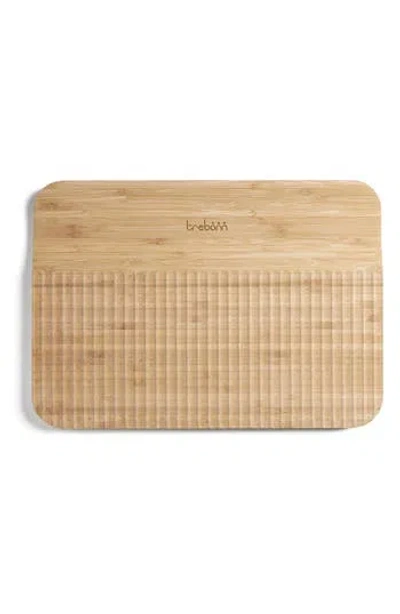 Trebonn Wave Pattern Chop & Slide Large Bamboo Chopping Board In Purple