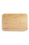 Trebonn Wave Pattern Chop & Slide Small Bamboo Chopping Board In Blue