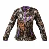 Treezyn Women's 1/4 Zip Late Season Lined Pullover In Camo (with Purple Accent) In Multi