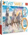Trefl Crazy Shape Jigsaw Puzzle Horses Gallop Among The Waves, 600 Pieces In Multicolor