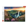 Trefl Puzzles - 2000 Piece Haifoss Waterfall Iceland 2000-pc. Puzzle In Transparent