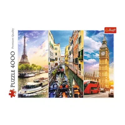 Trefl Puzzles - 4000 Piece Trip Around Europe 4000-pc. Puzzle In Transparent