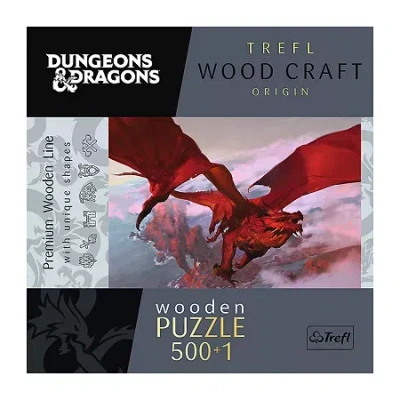 Trefl Puzzles - 500+1 Piece Wood Ancient Red Dragon 501-pc. Puzzle In Transparent
