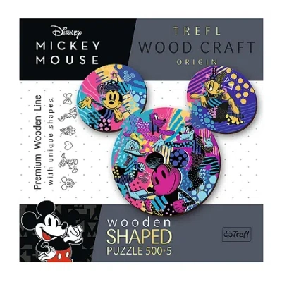 Trefl Puzzles - 500+5 Piece Wood Disney Mickey Mouse Mickey Mouse 505-pc. Puzzle In Transparent