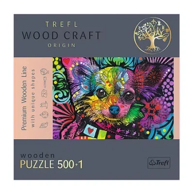 Trefl Puzzles - 501 Piece Wood Colorful Puppy 501-pc. Puzzle In Transparent