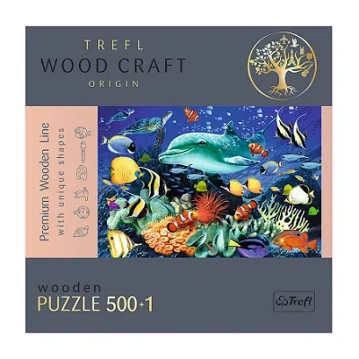 Trefl Puzzles - 501 Piece Wood Sea Life 501-pc. Puzzle In Transparent