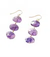Treisi Tiered Gemstone Earrings In Amethyst In Purple
