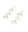 Treisi Tiered Gemstone Earrings In Clear In Gold