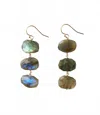 Treisi Tiered Gemstone Earrings In Labradorite In Brown