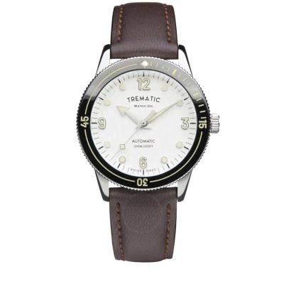 Trematic Ac 14 Automatic White Dial Men's Watch 1412122 In Black / Brown / White
