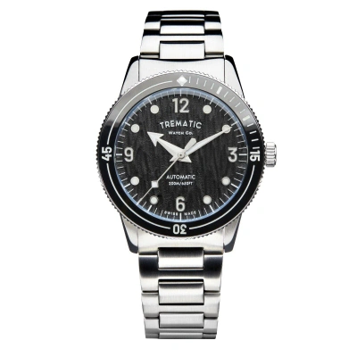 Pre-owned Trematic Mens 'ac 14' Black Dial Stainless Steel Bracelet Automatic Watch 141113