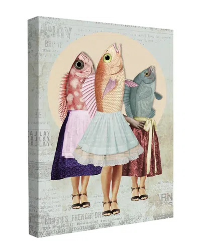 Trend Board Life 3 Fish Called Wanda Vintage Modern Decor Canvas Art Print By Marja Van Den