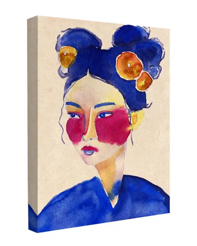 Trend Board Life Asian Girl Modern Decor Canvas Art Print By Raissa Oltmanns In Blue