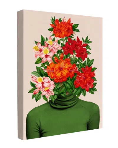Trend Board Life Azalea Head Flowers Green Modern Decor Canvas Art Print By Marja Van Den In Multi