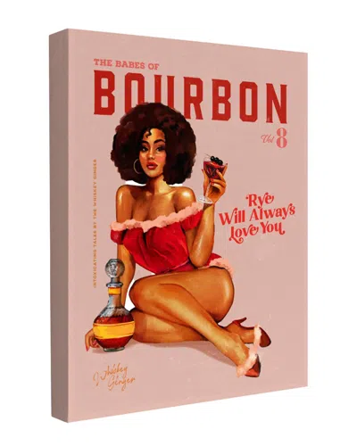 Trend Board Life Babes Of Bourbon Vol 8 Vintage Pinup Girl With Afro Modern Decor Canvas Art Print B In Red