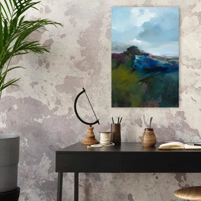 Trend Board Life Bishops Peak - Landscapes Blue Navy And Indigo Teal And Turquoise Art In Blue;green;purple