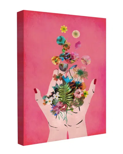 Trend Board Life Blooming In Hands Floral Modern Decor Canvas Art Print By Treechild