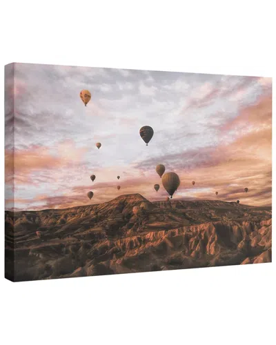 Trend Board Life Cappodocia Hot Air Balloon Mountains Landscape Modern Decor Canvas Art Print By Ays In Brown