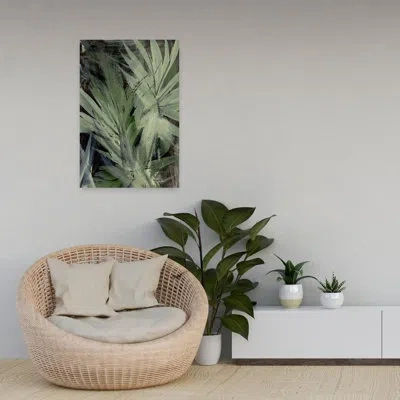 Trend Board Life Contemporary Art Vintage Palm Plant Art In Green