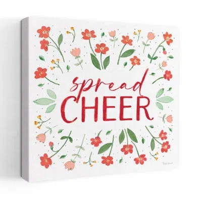 Trend Board Life Contemporary Holiday Bows V With Cheer Christmas Art In White;green;red