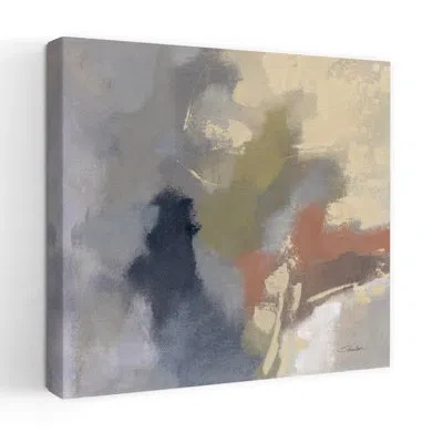 Trend Board Life Contemporary Quiet Moment I With Abstract Blue Art In Blue;brown;white;green;gray;pink;cream;n