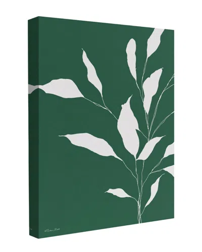 Trend Board Life Emerald Hush White Flower Modern Decor Canvas Art Print By Susan Ball In Green