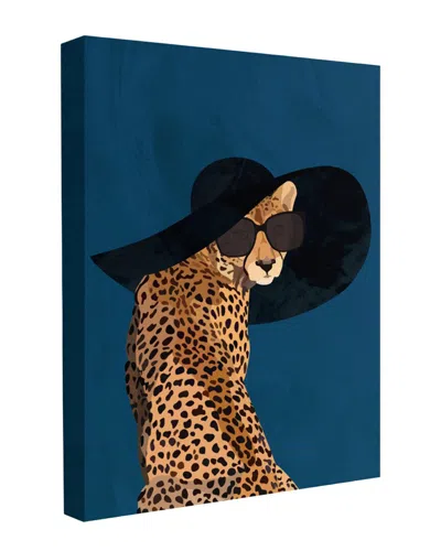 Trend Board Life Fashionable Cheetah Wearing A Sunhat Luxe Modern Décor Canvas Art Print By  Sarah Manovski In Multi