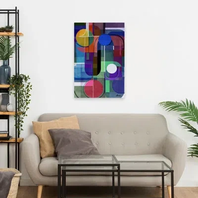 Trend Board Life Gardens Of Paradise - Abstracts Patterns Midcentury Modern Art In Blue;brown;green;gray;red;pink;purple;go