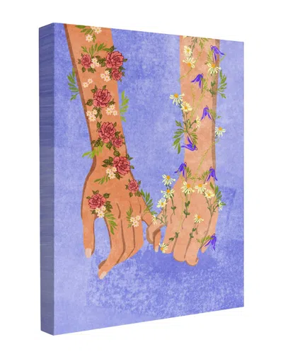 Trend Board Life Holding Hands Modern Decor Canvas Art Print By Raissa Oltmanns In Multi