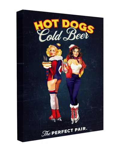 Trend Board Life Hot Dogs A Beer Pinup Skaters Modern Decor Canvas Art Print By The Whiskey Ginger