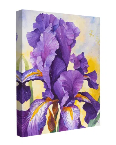 Trend Board Life Iris Watercolor Botanical Floral Modern Decor Canvas Art Print By Kay Shanley In Purple
