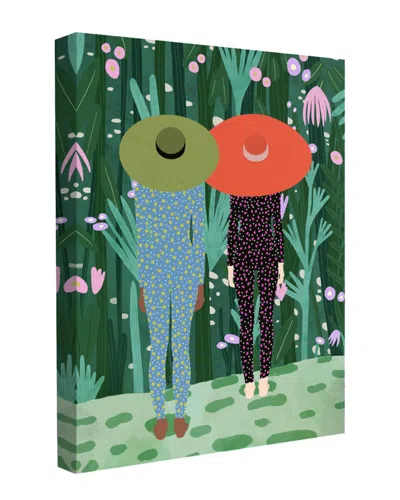 Trend Board Life Jungle Pajamas Plants Botanical Modern Decor Canvas Art Print By Jota De Jai In Green