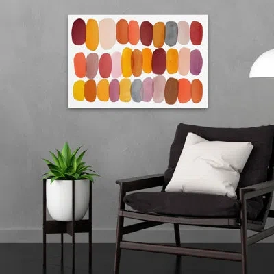 Trend Board Life L'heure D'apero - Abstracts Contemporary Patterns Minimalist Art In Brown;gray;red;pink;orange;gold