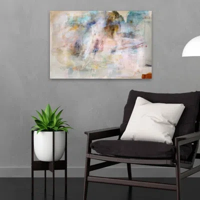 Trend Board Life Morning Coffee - Abstracts Contemporary Blue Gold Art In Blue;red;yellow;pink;purple;gold;tan