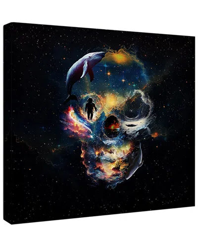 Trend Board Life Portal Skull Cosmic Goth Modern Decor Canvas Art Print By Ali Gulec In Multi