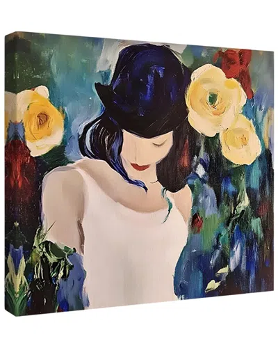 Trend Board Life Portrait Of A Woman With Flowers Modern Decor Canvas Art Print By Avanesova  Elena In Multi