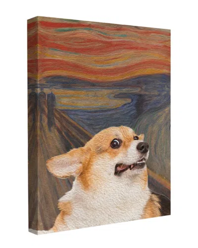 Trend Board Life The Woof Scream Funny Dog Modern Decor Canvas Art Print By Artelele In Brown