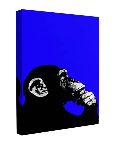 Trend Board Life Thinking Monkey Modern Decor Canvas Art Print By Lundyn Monroe In Blue