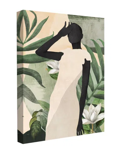 Trend Board Life Tropical Girl Green Plants Modern Decor Canvas Art Print By Thingdesign