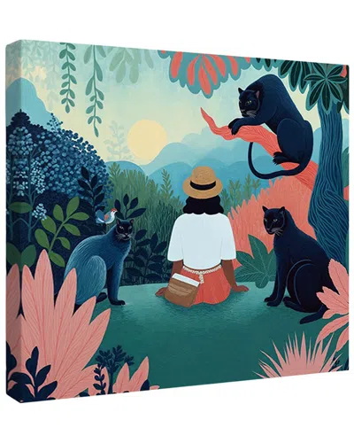 Trend Board Life Tropical Plants Cougar Animals Modern Decor Canvas Art Print By Emel Tunaboylu In Multi