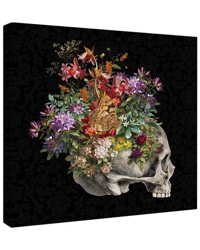 Trend Board Life Vanitas Still Life Skull Dark Edgy Modern Decor Canvas Art Print By Marja Van Den In Black