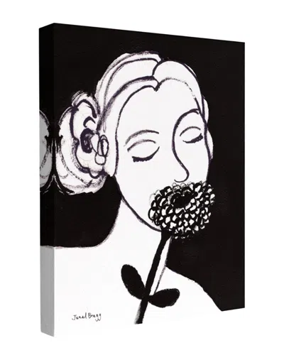 Trend Board Life Woman With Sumi Ink Modern Decor Canvas Art Print By Janel Bragg In Black