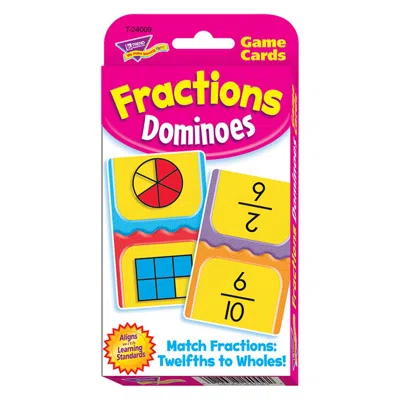 Trend Enterprises Challenge Cards Fractions Dominoes - 6 Each