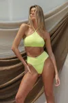 Trend Studio Bali Banded Waist Bikini Bottom In Green