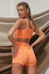 Trend Studio Bali Ribbed Cropped Cami In Multi