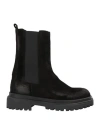 Trend Woman Ankle Boots Black Size 8 Leather In Black